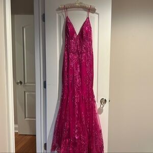 Jovani Pink Sequin Skirt
